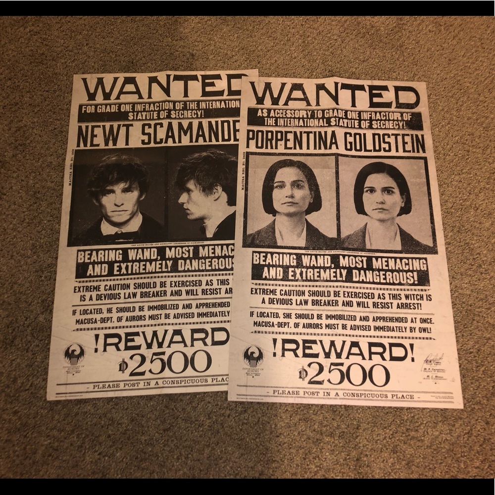 Fantastic Beasts Wanted Posters